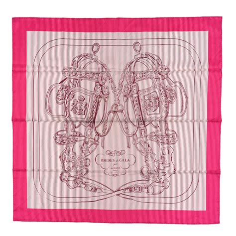 carre hermes bride de gala rose|HERMES Silk Carre Eyeliner Brides De Gala Scarf 90.